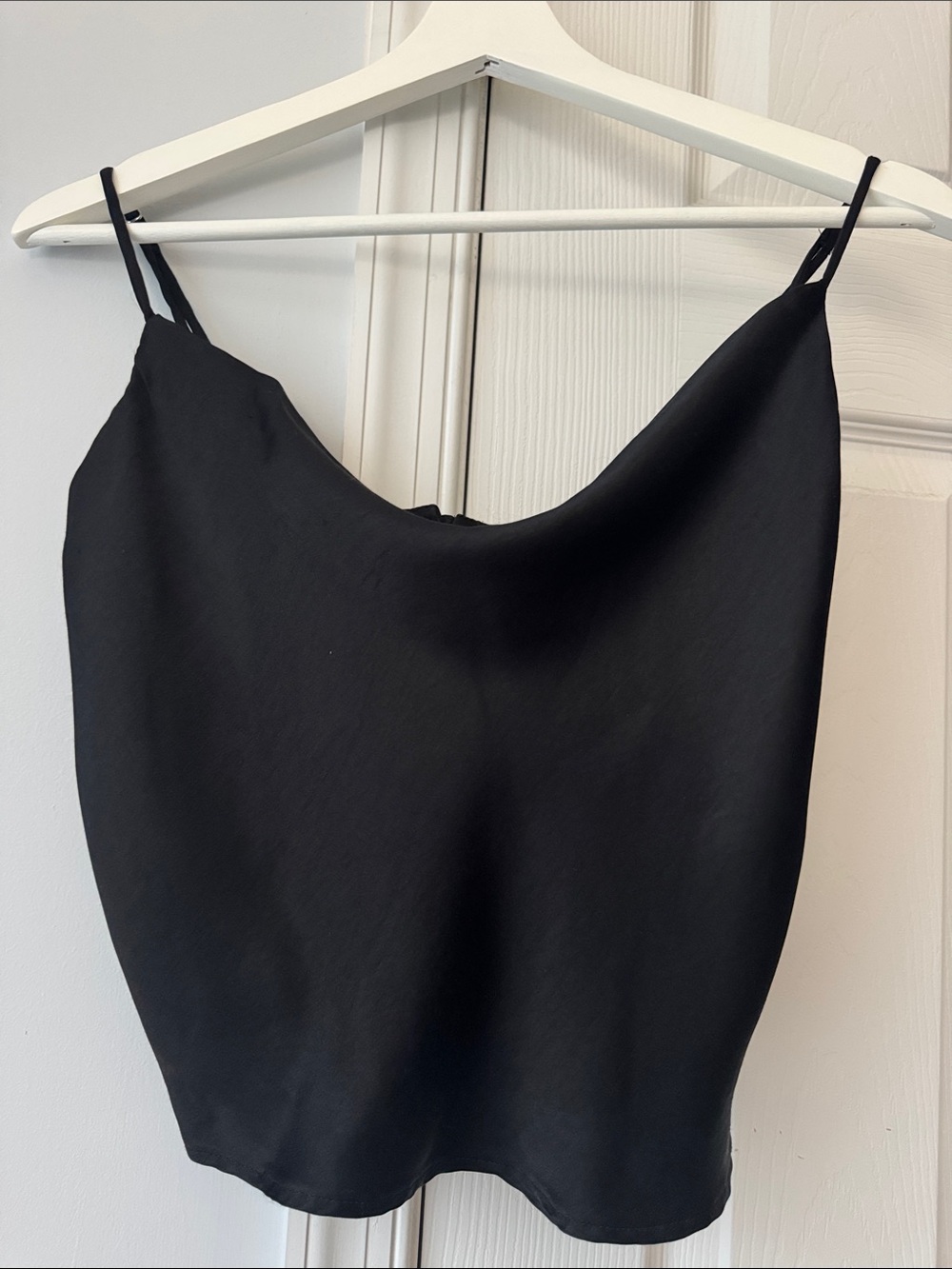 Zara Black Satin Cowl Camisole
